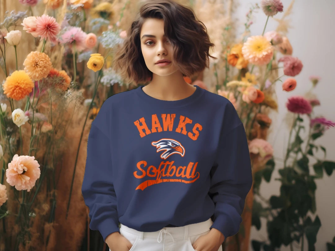 Softball Crop Crew Sweatshirt
