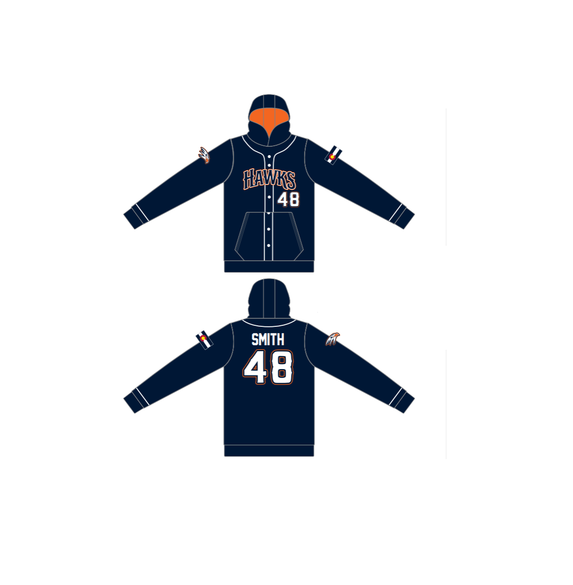 Hawks Baseball Game Hoodie